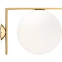 Flos Wandlampe , IC C/W2, dimbare, Goud / Messing, Woonkamer, Metaal, Designer