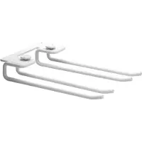String handdoekenrek 2-pack wit, 20cm