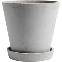 HAY Flowerpot with Saucer Plantenpot Large | Grey