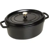 Staub Ovale Cocotte 31 cm - zwart 5,5 l