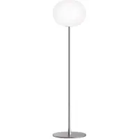 Flos Glo-ball F1 vloerlamp Wit opaalglas-matzilveren standaard