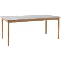 &tradition Patch HW1 eettafel beige arizona, witgeolied eikenhouten onderstel