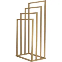 Springos Handdoekrek - Badkamer - Handdoekstang - Handdoekhouder - Vier Armen - Metaal- Goud