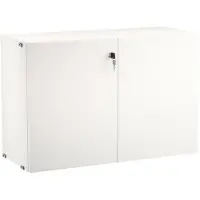 String kast met slot Wit