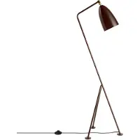 Gubi Gräshoppa vloerlamp glanzend Walnut brown