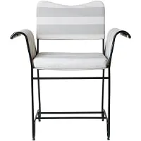 Gubi Tropique Dining Eetstoel Classic Black | Leslie Stripe 020 | Without Fringes