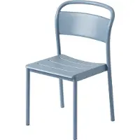 Muuto Linear Chair Steel - Tuinstoelen Gepoedercoat Staal Pale Blue - LSTSID05