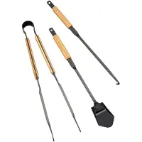 Snow Peak - Fire Tool Set Pro - Gereedschapsset zwart/ wood