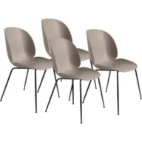 Gubi Beetle stoel zwarte poten 4-pack New Beige
