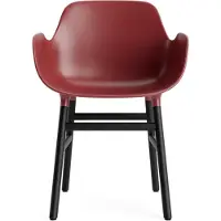 Normann Copenhagen Stoel Form Armchair Black Oak Red