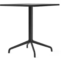 Audo Copenhagen - Harbour Column Dining Table 4-star - Black/Charcoal - 70x60 cm - Eettafels - Norm Architects - Zwart - MDF/Metaal/Synthetisch