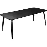 Gubi rechthoekige eettafel black stained ash