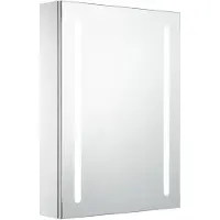 vidaXL Badkamerkast met spiegel en LED 50x13x70 cm