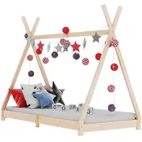 vidaXL Kinderbedframe massief grenenhout 90x200 cm