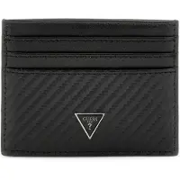 GUESS Guessvoor mannen. SMMTCLLEA25 Echt lederen mito kaarthouder zwart (OSFA), Casual, Leer
