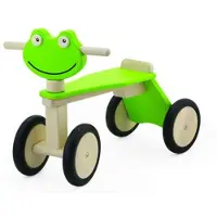 Pintoy houten loopfiets kikker met 4 wielen groen