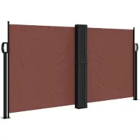 vidaXL Windscherm uittrekbaar 120x1000 cm bruin