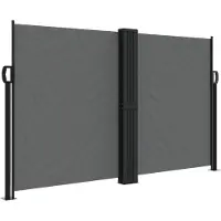 vidaXL Windscherm uittrekbaar 140x1200 cm antracietkleurig