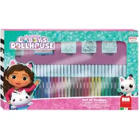 Multiprint Gabby's Poppenhuis kleurset met stempels 41-delig knutselset.