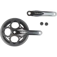 Miranda crankset 44 tands 3/32-1/8 zwart/zilver beta met kettingrand