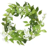 vidaXL Bloemenslingers 6 st 200 cm wit