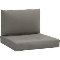 vidaXL Palletkussens 2 st stof gemêleerd donkergrijs