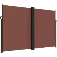vidaXL Windscherm uittrekbaar 220x1000 cm bruin