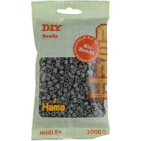 Hama bio strijkkralen - grijs (017), 1000st.