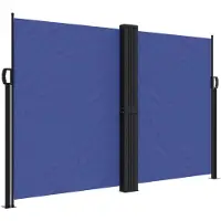 vidaXL Windscherm uittrekbaar 160x600 cm blauw