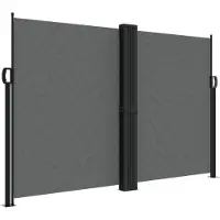 vidaXL Windscherm uittrekbaar 160x1000 cm antracietkleurig