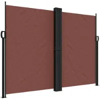 vidaXL Windscherm uittrekbaar 180x1000 cm bruin