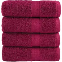vidaXL Premium washandjes SOLUND 4 stuks Bordeaux 30x30 cm 600 g/m²