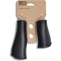 Selle Orient fiets handvatten - microvezel leer - schakelversnelling - 130/92mm - zwart