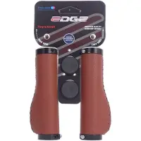 Edge Handvatset Edge Leer incl Lockring - camel brown- 135/135mm (winkelverpakking)