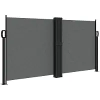 vidaXL Windscherm uittrekbaar 120x1200 cm antracietkleurig