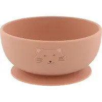 Trixie Kom met zuignap - Mrs. Cat - Schaaltje - Kinderservies - Voor baby's vanaf 4 maanden - van Siliconen - Geschikt voor de Vaatwasser