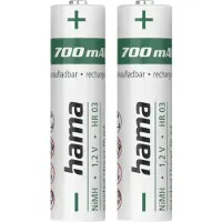 Hama nimh-accu's aaa micro 700 mah 1,2v 2 stuks