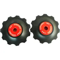 ABI Enduro Bearings Enduro Lagers 11 tanden voor Shimano 9/10/11 speed derailleur Rood