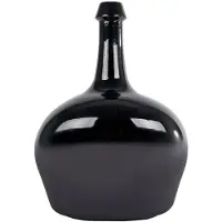 Diversen Vaas graffa victoria s mat/glans zwart 19x14x26 glas