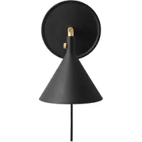 Audo Copenhagen Wandlampe , Cast Sconce, dimbare, Zwart, Woonkamer, Aluminium, Designer