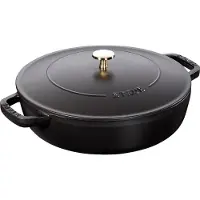 Staub Sauteerpan met 'Chistera drop structure' 28 cm - zwart