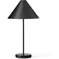 New Works Brolly accu-tafellamp IP44 zwart Brolly, dimbaar, zwart, Woon-/ Eetkamer, metaal, Design