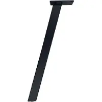 Furniture Legs Europe Stalen schuine meubelpoot zwart vierkant 2,5 bij 2,5 cm en hoogte 30 cm (2,5 x 2,5 cm)