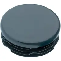Furniture Legs Europe Inslagdop/meubeldop zwart rond Ø 2 cm en hoogte 0,4 cm van kunststof - 8 stuks