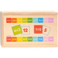 TOPBRIGHT houten rekendomino vermenigvuldigen educatief speelgoed 81-delig.