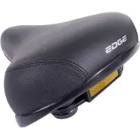 Edge Fietszadel city protect met hoekbescherming - zwart