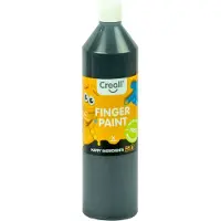 Creall vingerverf zwart conserveringsvrij 750ml kinderverf.