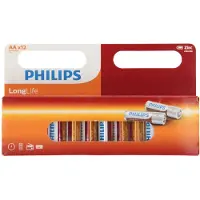 Philips AA-Batterijen R6L12W 12 Stuks Batterij Pack Zinkchloride Technologie 3 Jaar Houdbaarheid 1.5V