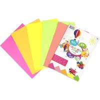 Creative Craft Group Gekleurd papier Fluor | Formaat A4 | 40 vellen | 75 Gram | 5 verschillende kleuren | Papier | vouwen | Origami | Knutselpakket | voor kinderen