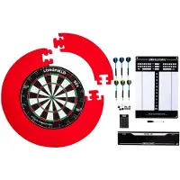 Longfield Darts Tournament Dartbord Met Toebehoren Rood 8-delig